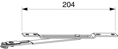 FORBICE A RIBALTA CON AGGANCIO A FORO VITE 204 ARGENTO