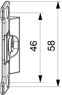 CERNIERA CENTRALE A SCOMPARSA REGOLABILE SENZA CAVA FEERAMENTA PARTE ANTA SCOST. 12 ARGENTO