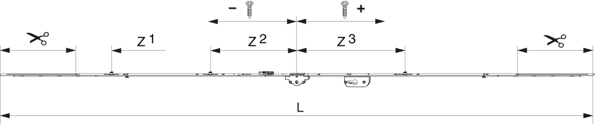 CREMONESE MULTIMATIC VARIABILE AR E 25 CON SERRATURA PZ 2250 CON 3 FUNGHI HBB 1.751-2.250 ARGENTO