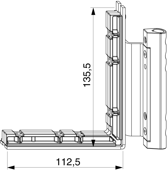 ANGOLO CERNIERA MULTI MAMMUT SPESSORE PREMONTATO 12/18-13 SINISTRO ARGENTO