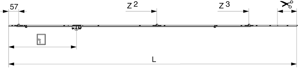 ASTA RULLI FIX MULTIMATIC 1340 E15 CON 3 NOTTOLINI HBB 1.091-1.340 HM 400