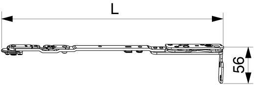 BRACCIO FORBICE A-R CON SUPPORTO MULTI POWER 600-800 PB 24 LEGNO SCOST. 13 DESTRO LBB 370-800 ARGENTO