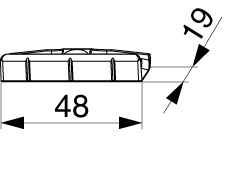 SCONTRO NOTTOLINO BATTUTA LISCIA/20 CON VITE INCLINATA ARGENTO
