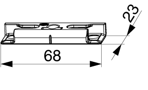 SCONTRO FUNGO SENZA ANELLO DI RINFORZO PB 24 MM SCOST. 13 MM CON VITE INCLINATA