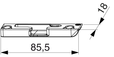SCONTRO DOPPIO PER FUNGO PER ARCO E TRAPEZIO A4 SCOST. 9MM DESTRO