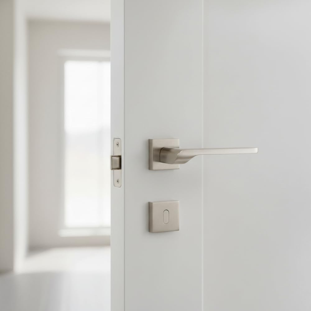 MANIGLIA PER PORTA MIREA CROMO SATINATO