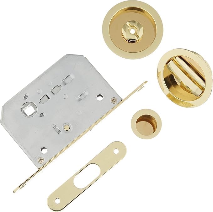Kit Maniglia per Porte Scorrevoli Tondo Oro Brackle