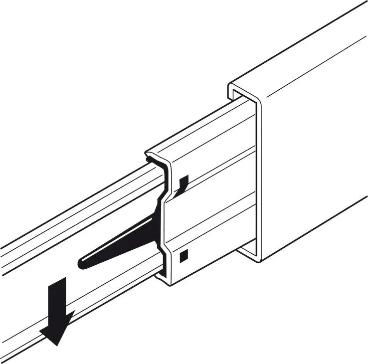 GUIDA A SFERA, HÄFELE MATRIX RUNNERR BB S30, USCITA TOTALE IN SOVRAESTENSIONE, PORTATA FINO A 30 KG, ACCIAIO MONTAGGIO LATERALE 400 MM Hafele