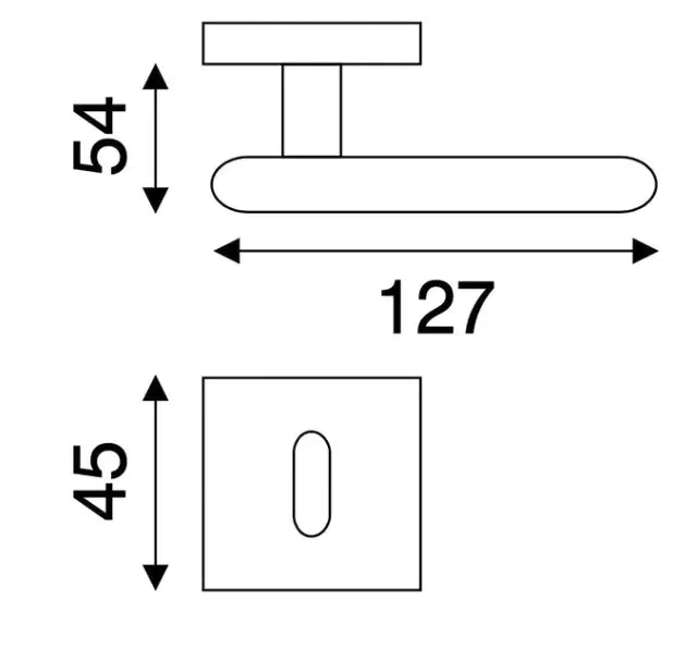 MANIGLIA PER PORTA SELENE CROMO SATINATO Brackle