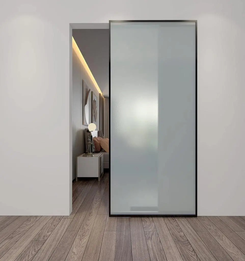 KIT PORTA SCORREVOLE VETRO AMMORTIZZATO Sisco Sistem