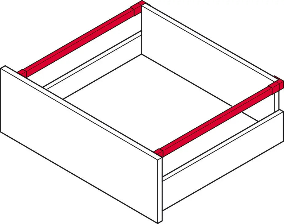 RINGHIERA LONGITUDINALE, RETTANGOLARE, HÄFELE MATRIX BOX SLIM A 500 MM BIANCO Hafele