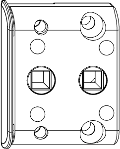 SCATOLA COMANDO PER COPRIFASCETTA E-6 AB18 ARGENTO