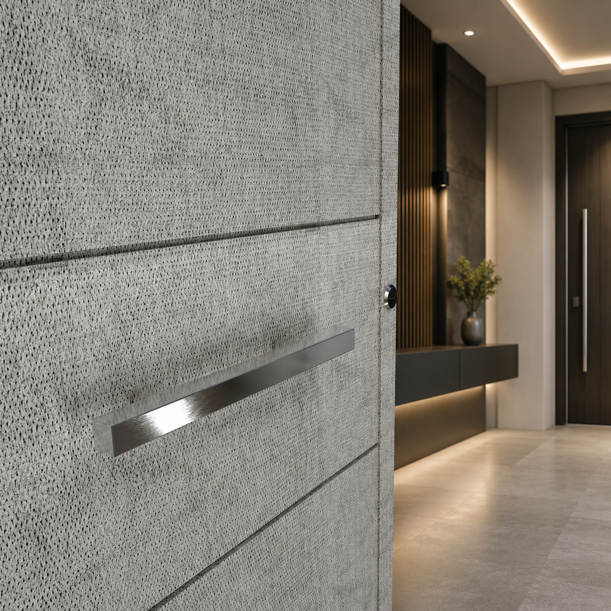 Maniglione Per Porta Modello Quadrato Dritto In Acciaio Inox Brackle