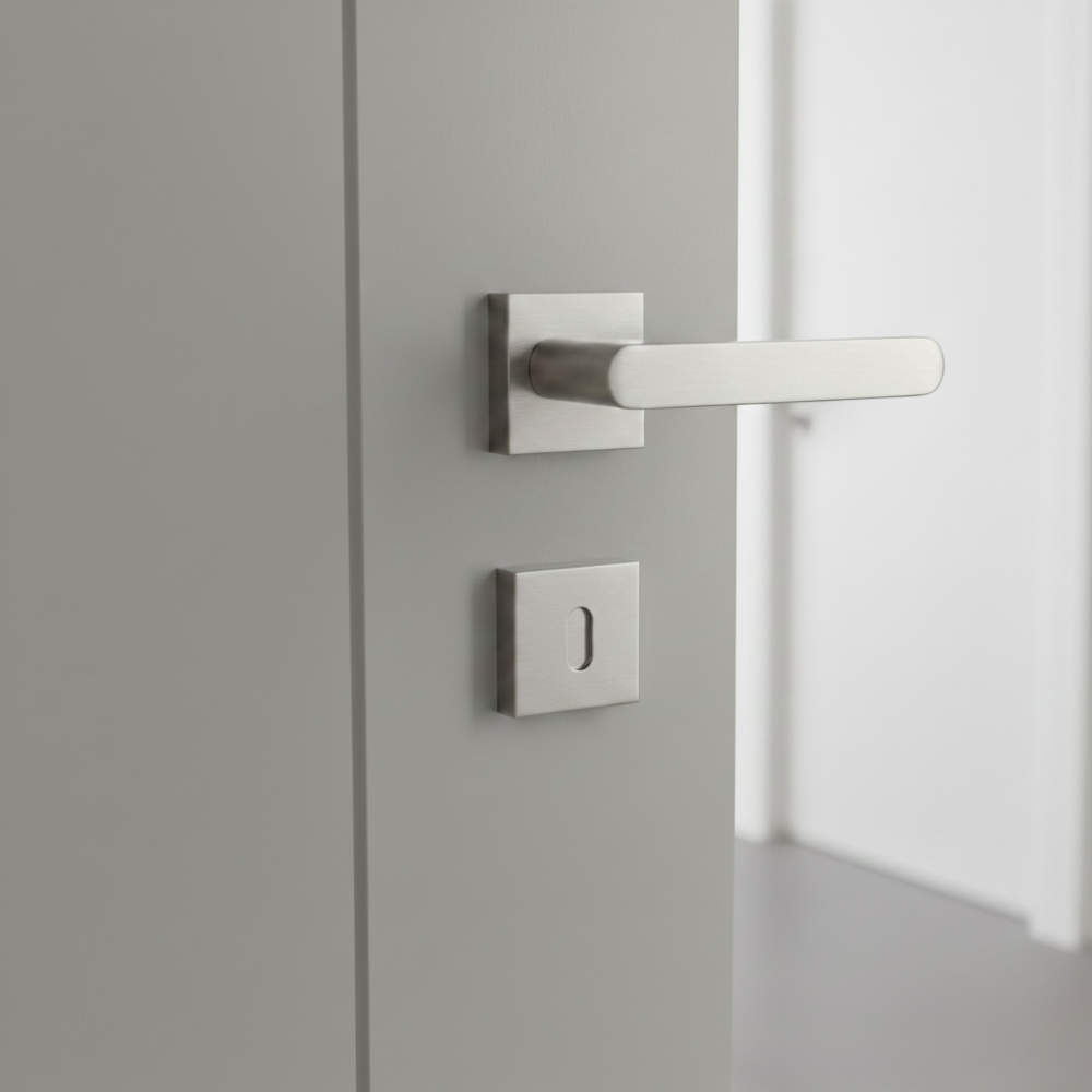 MANIGLIA FLAVIA PER PORTA INTERNA CROMO SATINATO