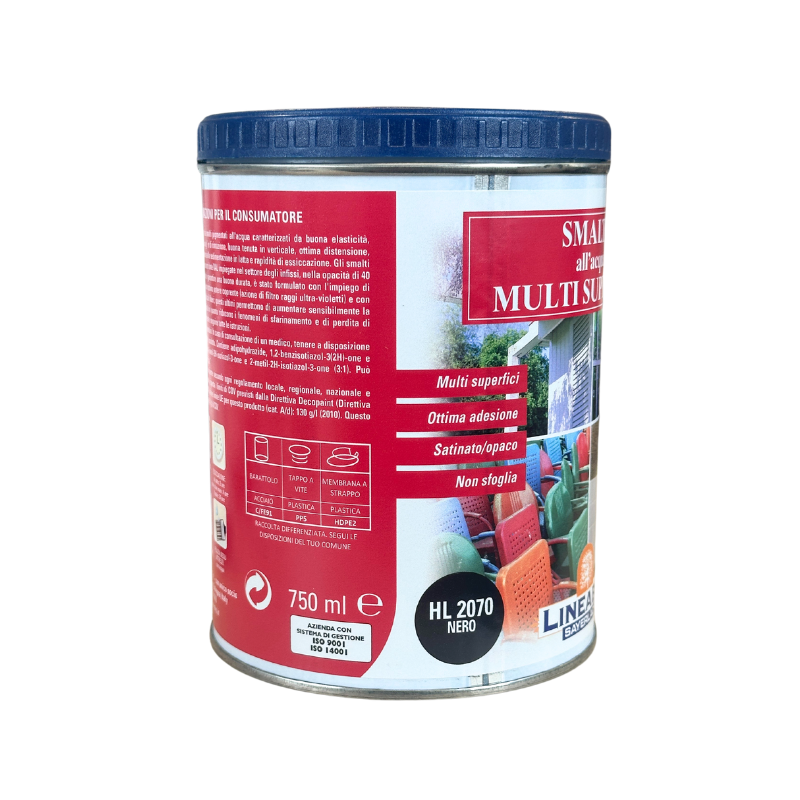 SMALTO HYDRO MULTISUPERFICI NERO HL2070 0.75 ML