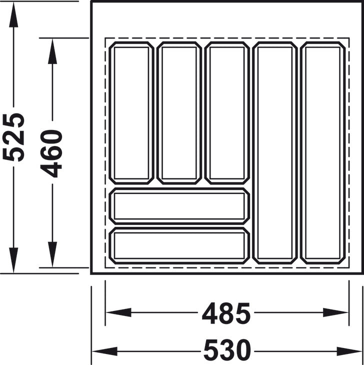 INSERTO PER CASSETTI, UNIVERSALE, ALTEZZA 55 MM