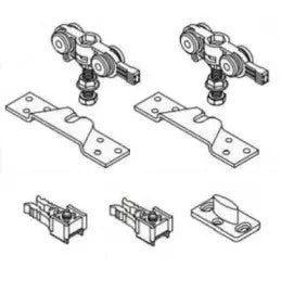 KIT PER PORTA SCORREVOLE PORTATA FINO A 80 KG COMPLETO DI BINARIO Sisco Sistem