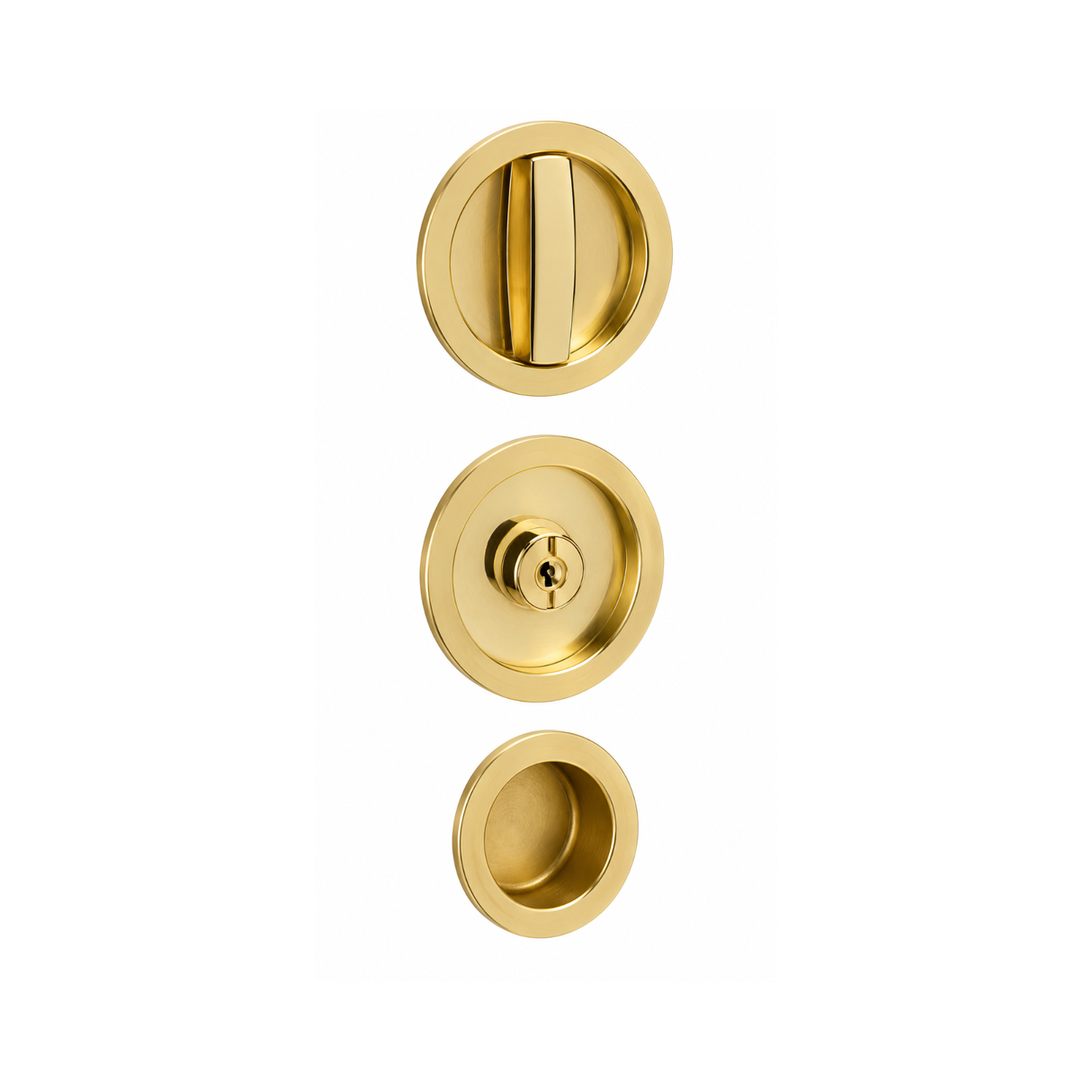 Kit Maniglia per Porte Scorrevoli Tondo Oro Brackle