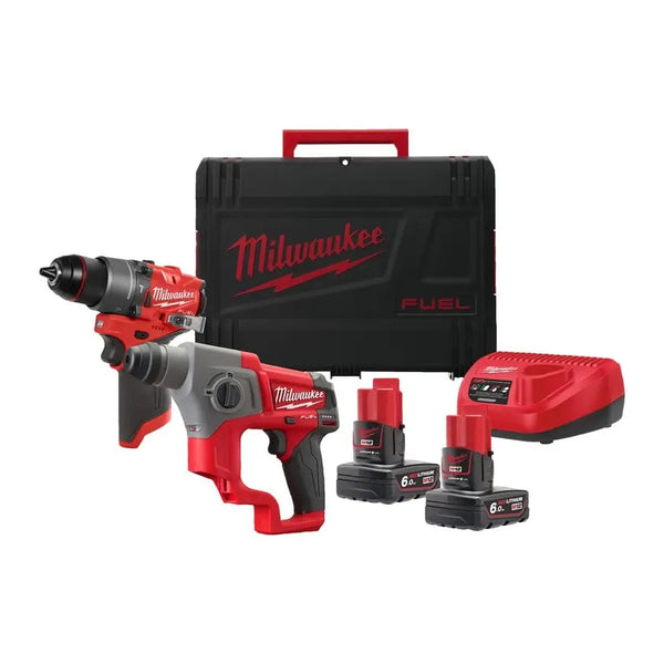 KIT M12 FUEL™ TRAPANO CON PERCUSSIONE + TASSELLATORE SDS-PLUS (12V) Milwaukee