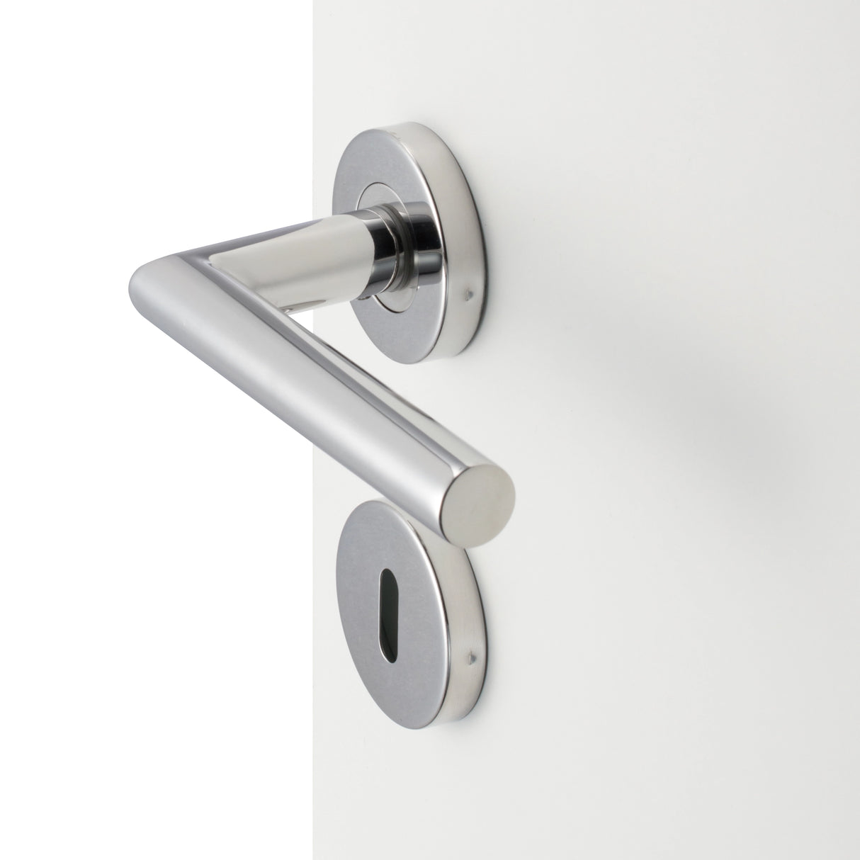 MANIGLIA PER PORTA MEROPE CROMO SATINATO