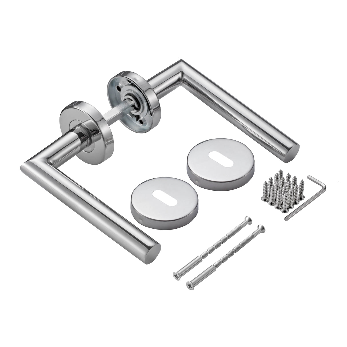 MANIGLIA PER PORTA MEROPE CROMO SATINATO