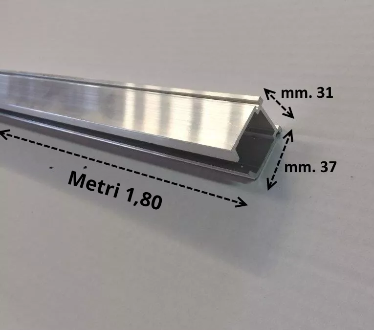 KIT PER PORTA SCORREVOLE PORTATA FINO A 80 KG COMPLETO DI BINARIO