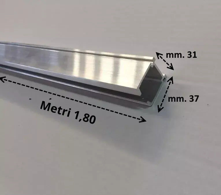 KIT PER PORTA SCORREVOLE PORTATA FINO A 80 KG COMPLETO DI BINARIO Sisco Sistem