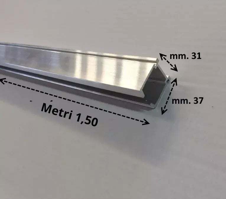 KIT PER PORTA SCORREVOLE PORTATA FINO A 80 KG COMPLETO DI BINARIO Sisco Sistem