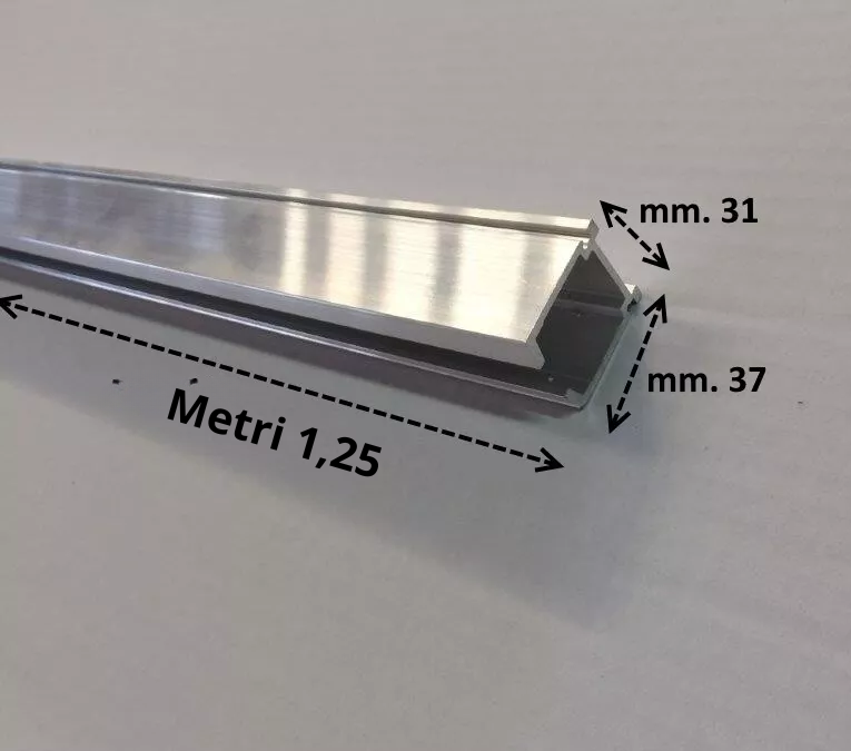 KIT PER PORTA SCORREVOLE PORTATA FINO A 80 KG COMPLETO DI BINARIO