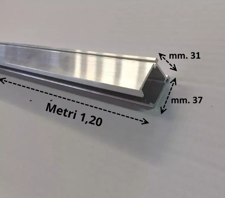 KIT PER PORTA SCORREVOLE PORTATA FINO A 80 KG COMPLETO DI BINARIO Sisco Sistem