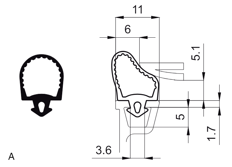 479083-GUARNIZIONE SC6014 SILICONE COMPATTO GRIGIO LUCE L=25 M