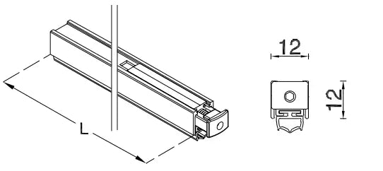 D13551 GUARNIZIONE SOTTOPORTA MINI 12X12 MM L=1.209 MM Maico srl