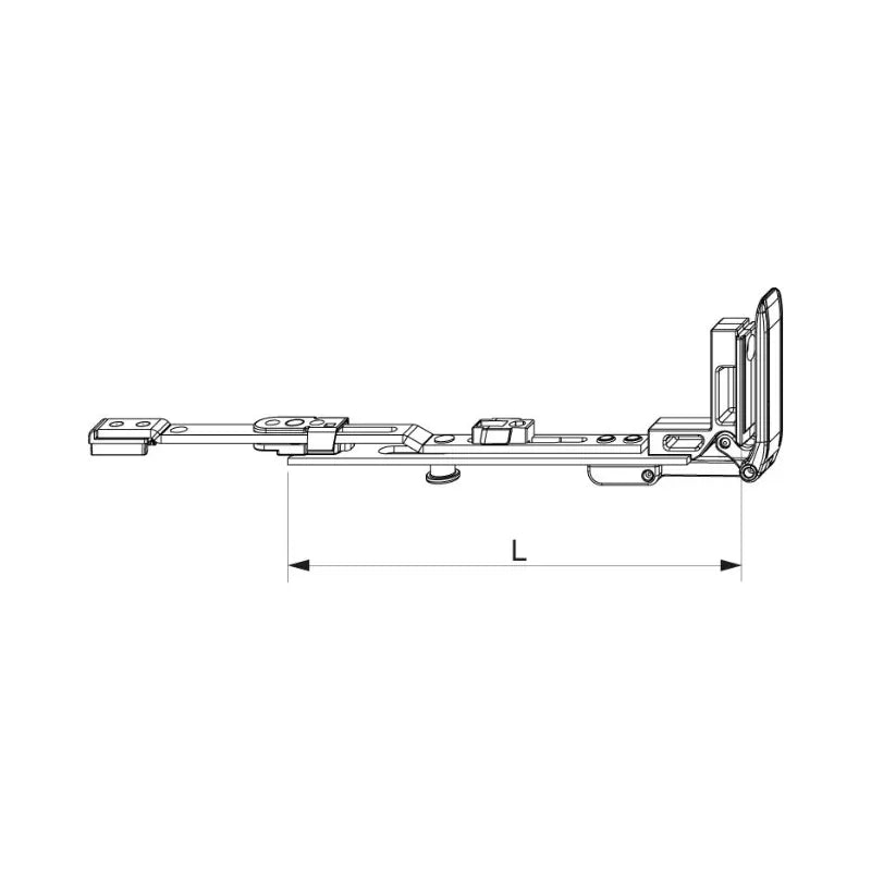 CATENACCIO ORIZZONTALE MM PROLUNGABILE CON 1 FUNGO LBB 240-1.800 ARGENTO Maico