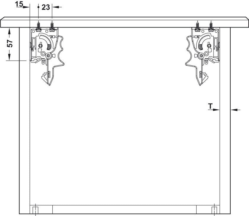 GUIDA CON MONTAGGIO INVISIBILE, HÄFELE MATRIX RUNNER UM A30, USCITA TOTALE, PORTATA FINO A 30 KG