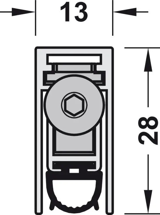 SOGLIA MOBILE RUMORE MM 1430 Hafele