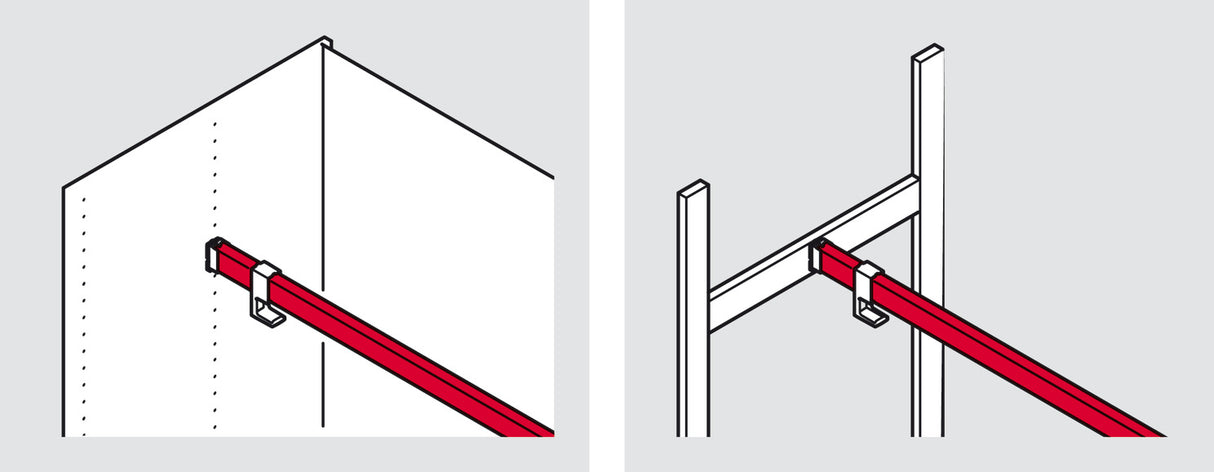 TUBO PER ARMADIO, PROFILO 5104 HÄFELE DRESSCODE PER STRIP LED 8 MM