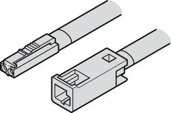 PROLUNGA, PER HÄFELE LOOX5 24 V A 2 POLI (MONOCROMATICO O TECNICA A 2 FILE MUTLI-WHITE) Hafele