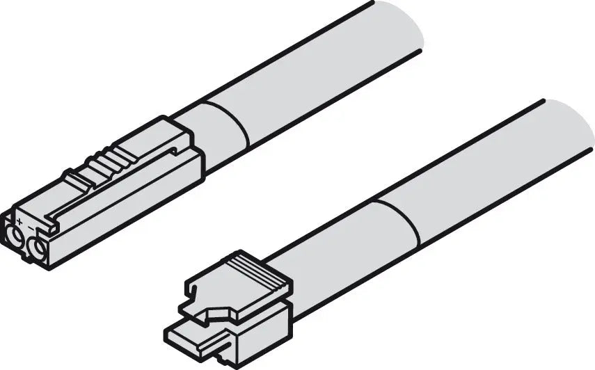 CAVO, PER HÄFELE LOOX5 24 V MODULARE CON CONNETTORE A CLIP A 2 POLI (MONOCROMATICO O TECNICA A 2 FILE MULTI-WHITE) Hafele