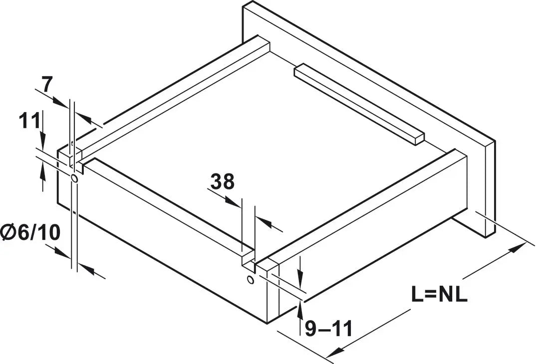 GUIDA CON MONTAGGIO INVISIBILE, HÄFELE MATRIX RUNNER UM A 30, USCITA TOTALE, PORTATA FINO A 30 KG, SCORRIMENTO SINCRONIZZATO Hafele Italia S.r.l.