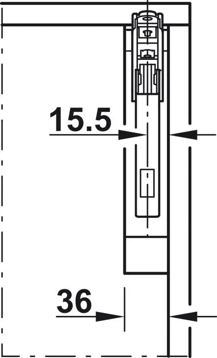 GUARNITURA PER ANTE A RIBALTA, FREE FLAP 1.7 Hafele