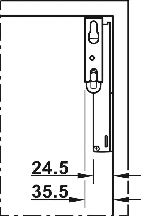 GUARNITURA PER ANTE A RIBALTA, HÄFELE FREE SPACE 1.8 PUSH Hafele