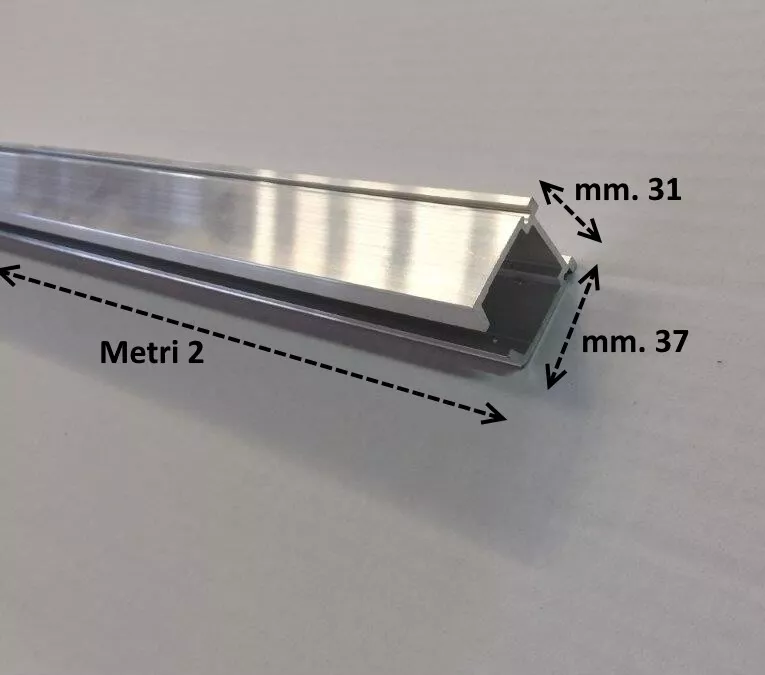 KIT PER PORTA SCORREVOLE PORTATA FINO A 80 KG COMPLETO DI BINARIO