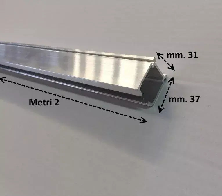 KIT PER PORTA SCORREVOLE PORTATA FINO A 80 KG COMPLETO DI BINARIO Sisco Sistem