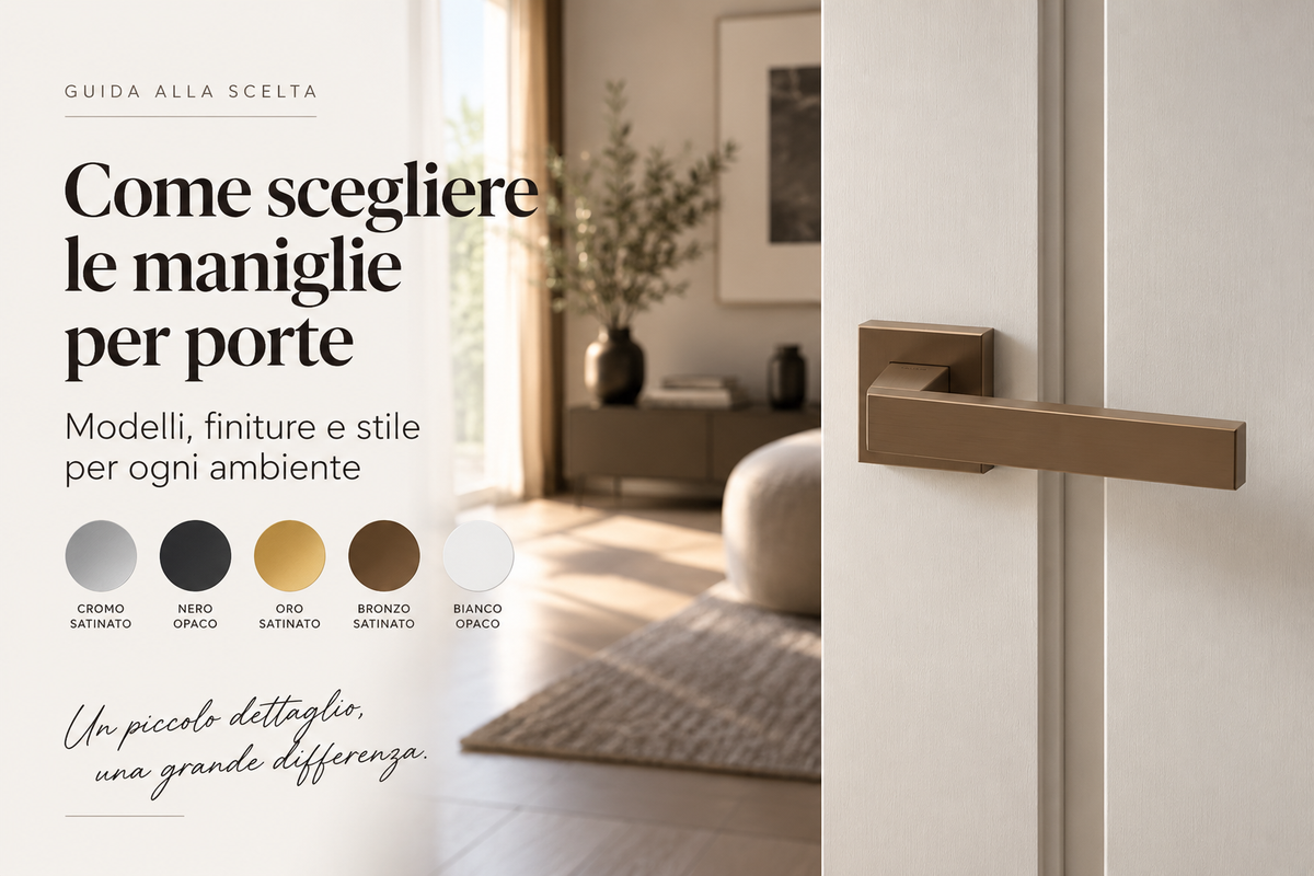 Come scegliere le maniglie per porte: guida a modelli, finiture e stile Datek
