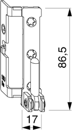 SUPPORTO CERNIERA IN APPOGGIO PER ANGOLO CERNIERA PVC 12/20 SINISTRO ARGENTO Maico srl