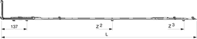 CHIUSURA ANGOLARE MULTIMATIC CON FUNGO E BIFUNGO AE 1500 CON 3 FUNGHI HBB/LBB 1.301-1.500 ARGENTO Maico srl