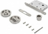 Kit Maniglia per Porte Scorrevoli Tondo Cromo Satinato Brackle