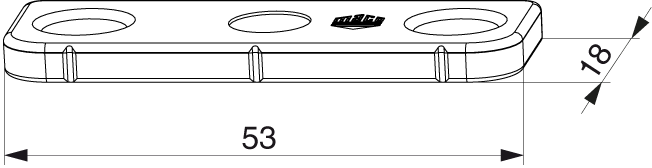 SCONTRO CONTROLLO CHIUSURE CON 2 FORI PER REED A12