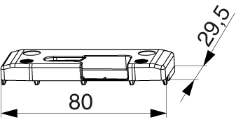 SCONTRO PER FUNGO SINISTRO PER PVC ARGENTO