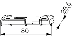 SCONTRO PER FUNGO DESTRO PER PVC ARGENTO Maico srl